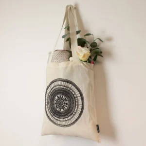 Geantă tote Basic Urban Mandala, Natural, 40x37 cm