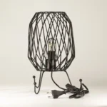 Lampă Industrială din Fier cu Structură Metalică Decorativă - Ștecher EU