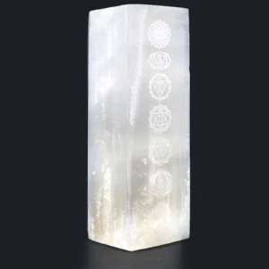 Lampă din Selenit 25cm - Chakra - Ștecher UK