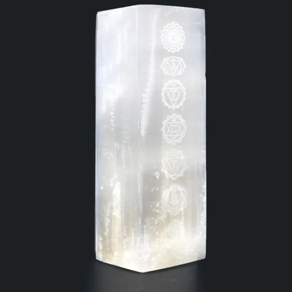 Lampă din Selenit 25cm - Chakra - Ștecher UK