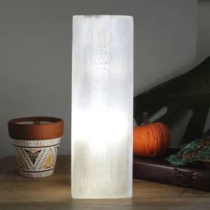 Lampă din Selenit 25cm - Chakra