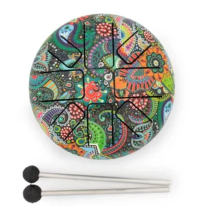 Low Med Hapi Drum Mandala Frunză - 14x7cm