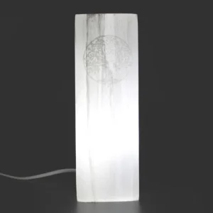 Lampă din Selenit 25 cm - Arborele Vieții - Ștecher UK