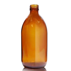 Sticlă de chihlimbar pentru medicamente fără capac 500 ml