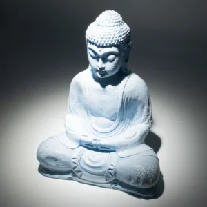 Lampă Buddha pentru Meditație – Albastru Deschis – Suport Oval
