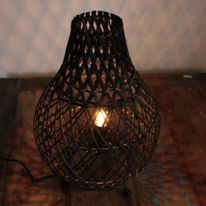 Lampă de Masă din Ratan - Neagră