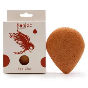 Burete Japonez Konjac Lacrimă cu Argilă Roșie – Întinerire & Revitalizare