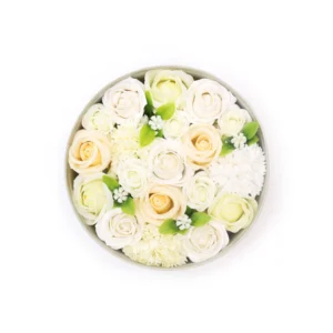Cutie Rotundă - Nuntă - Alb și Ivory