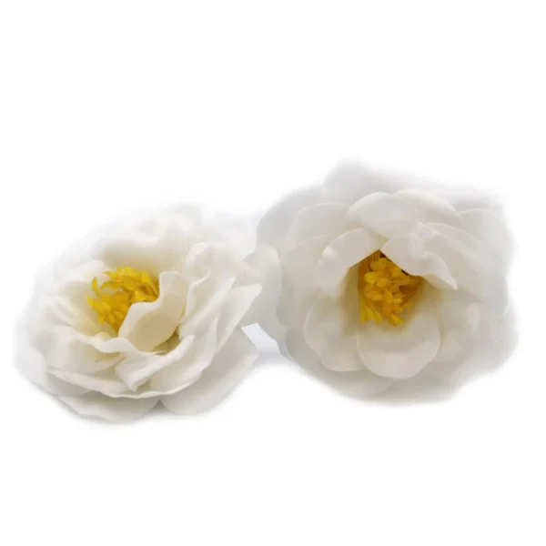 Set 50 buc. flori de săpun pentru mâini îndrăznețe - Camelie - Alb
