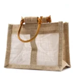 Geantă Cadou din Iută și Bumbac - 2 Ferestre - Organică