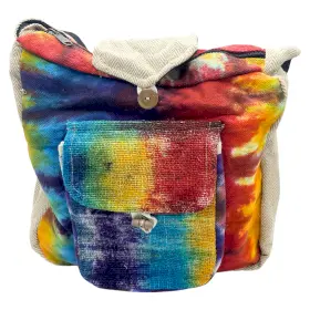 Geantă din Cânepă tie dye cu buzunar frontal