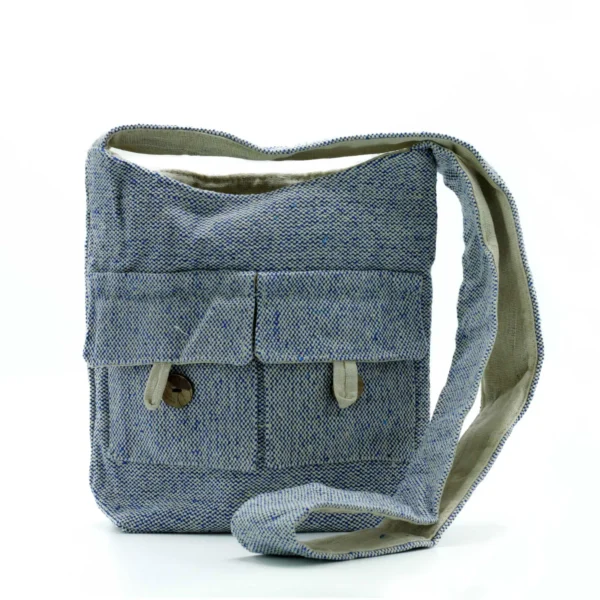 245310 Geantă Naturală cu Două Buzunare - Denim - Medie