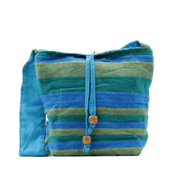 Geantă Nepal Sling - Lunci de Primăvară Verde și Albastră