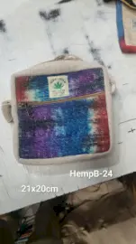 231351 Geanta tie dye din cânepă cu fermoar
