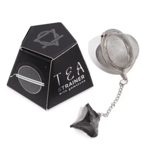Infuzor de ceai cu cristal - Obsidian Negru