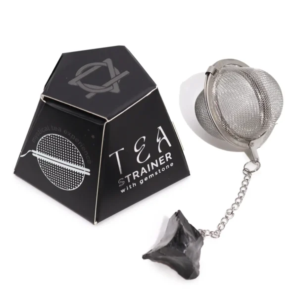 infuzator de ceai cu cristale Infuzor de ceai cu cristal - Obsidian Negru