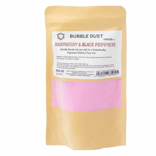 Pulbere Spumantă de Baie - Zmeură și Piper Negru 190g