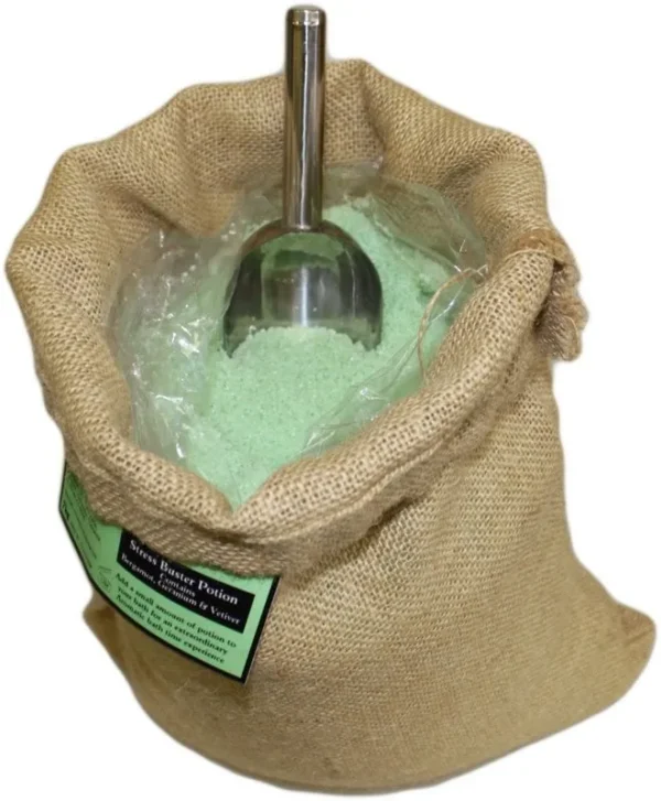 Sare de baie 7 kg - Antistres bergamotă, palergonia și vetiver Sare naturală de baie cu bergamotă, palergonia și vetiver 7 kg