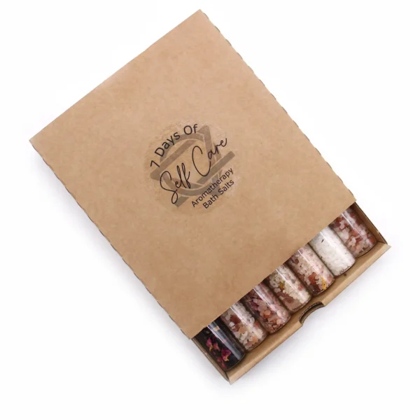 Set cadou sare de baie în sticluțe - 7 bucăți 500 gr