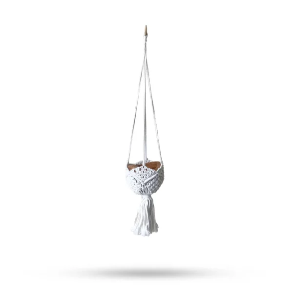 Suport Decorativ pentru Ghivece Suspendate din Macrame - Natural