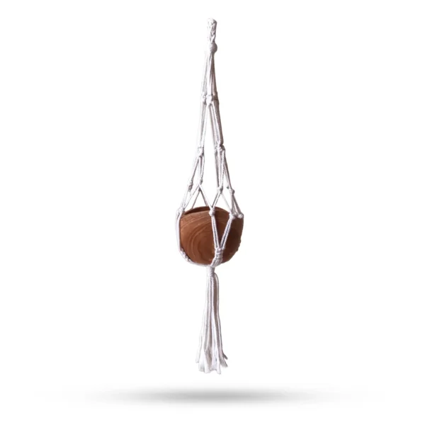 Suport Pentru Ghivece Suspendate Din Macrame Mic Natural 75cm