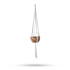 Suport suspendat din macrame natural – mare
