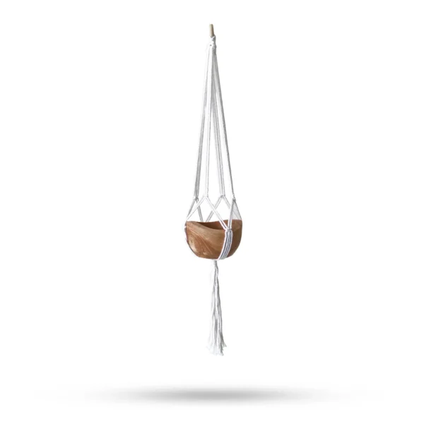 Suport suspendat din macrame natural – mare Suport suspendat din macrame natural – mare