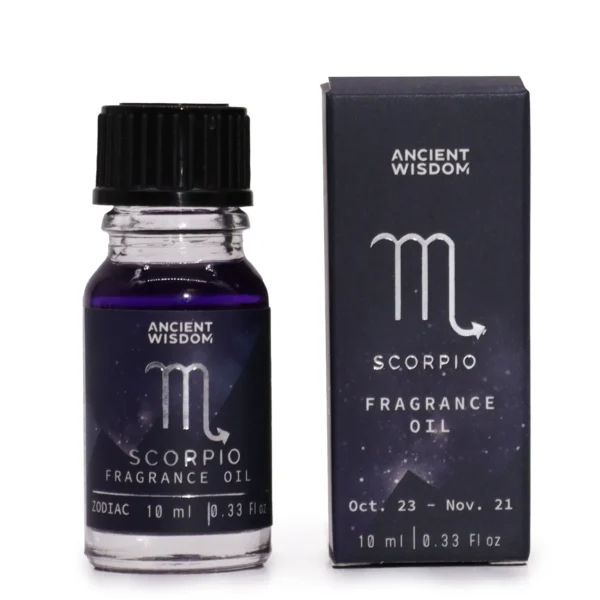 Ulei parfumat zodiac scorpion, obsidian și cafea neagră