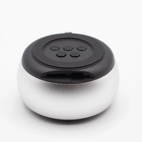 Mini Boxă cu Efect de Iluminare Mandala – Argintie