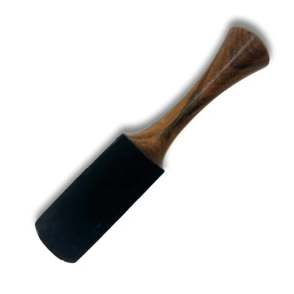 Băț din Lemn - 18x3cm - Mâner Tubular Mediu cu Inel Dublu